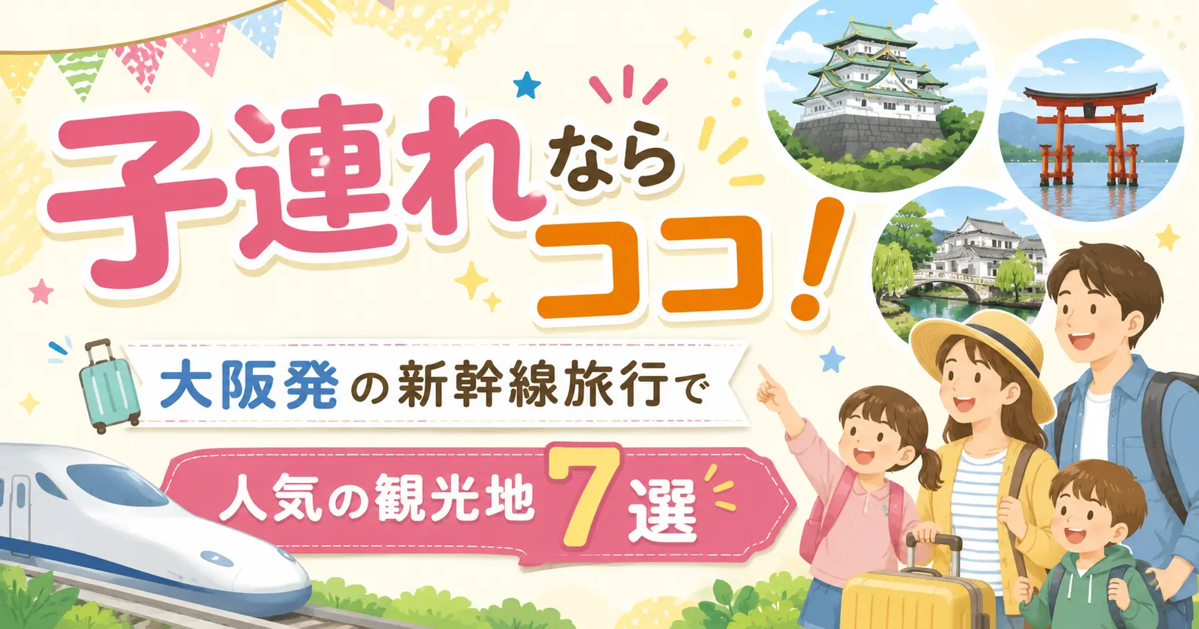 大阪から新幹線で行ける観光地で子連れに人気なのは？年齢別のおすすめ旅行先7選を紹介！