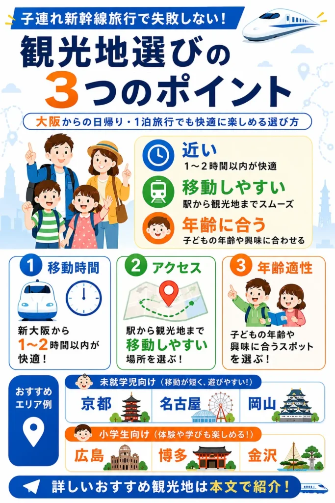 大阪から新幹線で行ける観光地 子連れ