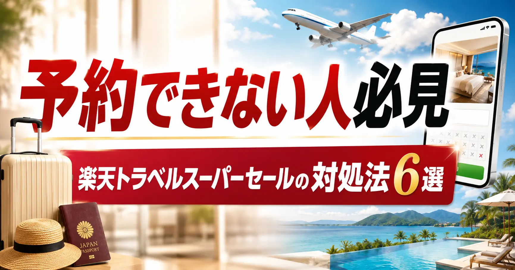 楽天トラベルスーパーセールで予約できない？原因6つと今すぐ試せる対処法